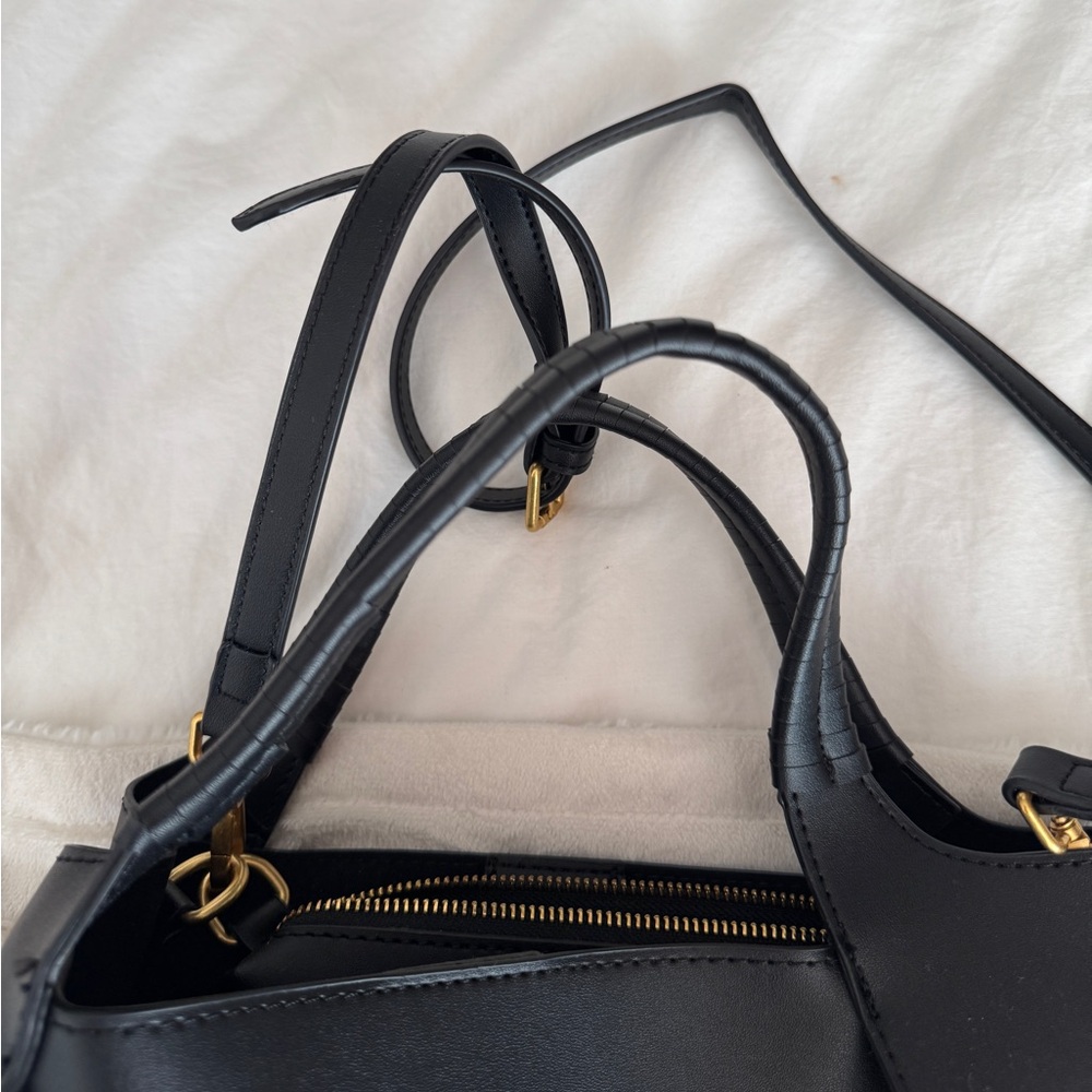 Melie Bianco Black Vegan Leather Bag